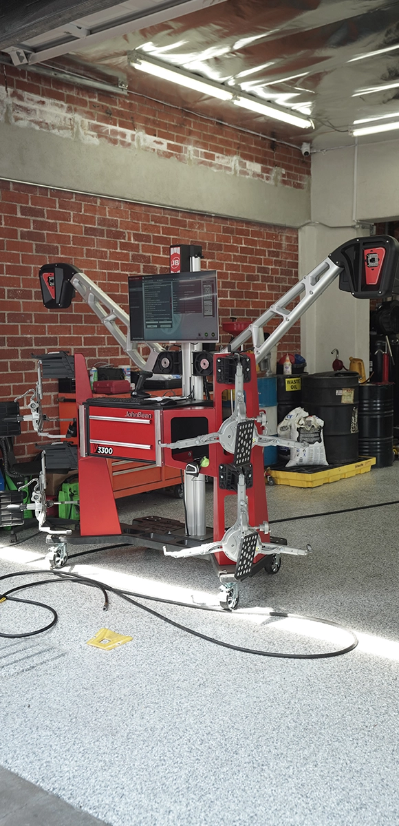 Auto Repair Shop With High-Tech Car Inspection Equipment